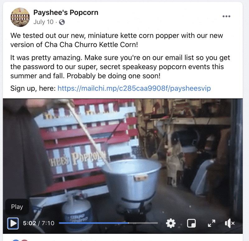 Popcorn Business Testimonial